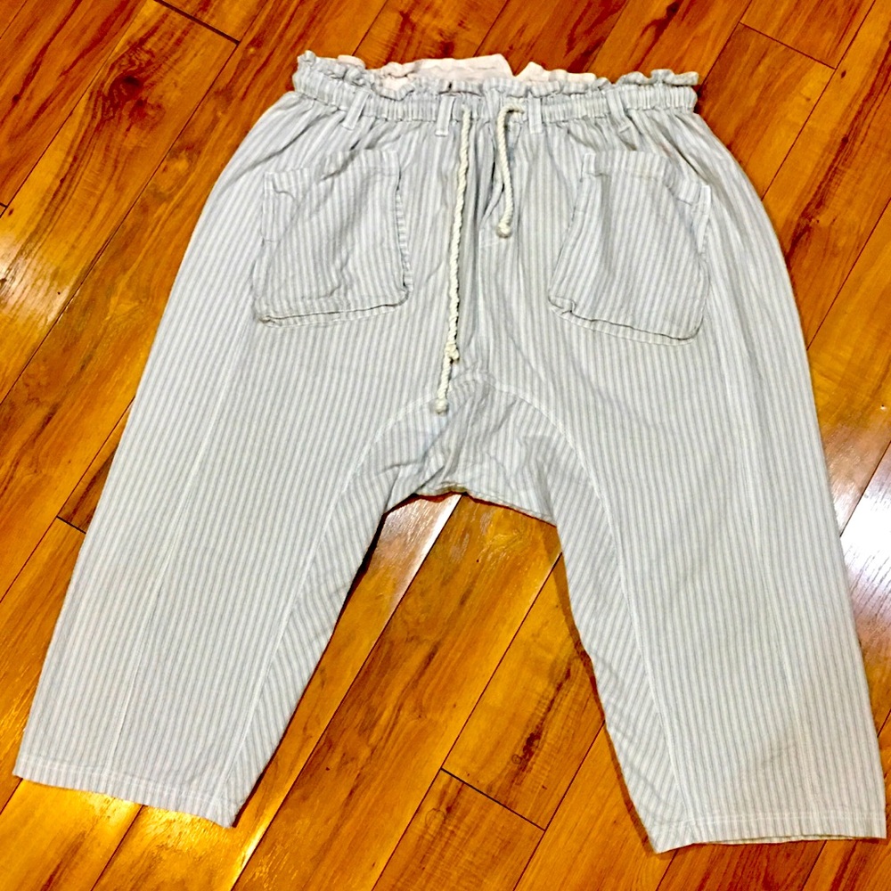 Free people parachute pants line wide leg baggy beach cottage core athlesiure
